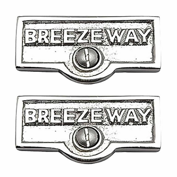 2 Switch Plate Tags BREEZEWAY Name Signs Labels Chrome Brass Traditional Engraved Wall Light Switch Cover Labels | Renovators Supply