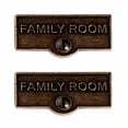 thumbnail image 1 of 2 Switch Plate Tags FAMILY ROOM Name Signs Labels Cast Brass Traditional Engraved Wall Light Switch Cover Labels | Renovators Supply, 1 of 2
