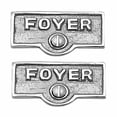 thumbnail image 1 of 2 Switch Plate Tags FOYER Name Signs Labels Chrome Brass Traditional Engraved Wall Light Switch Cover Labels | Renovators Supply, 1 of 2