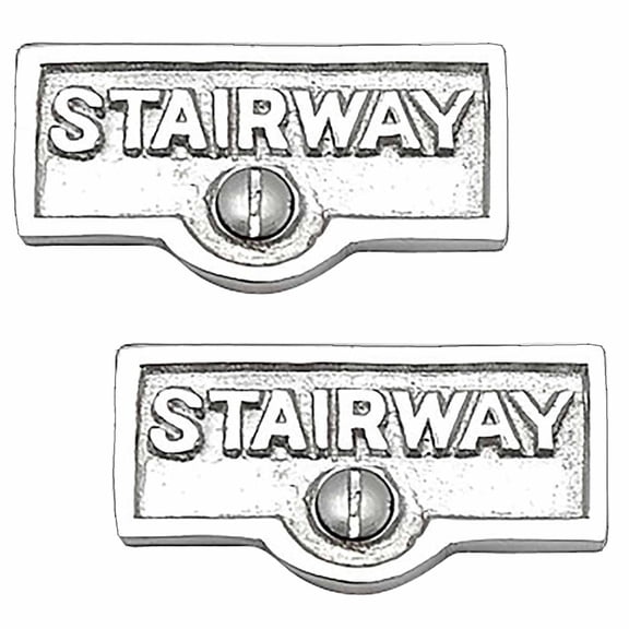 2 Switch Plate Tags STAIRWAY Name Signs Labels Chrome Brass Traditional Engraved Wall Light Switch Cover Labels | Renovators Supply