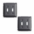thumbnail image 1 of 2 Switchplate Black Steel Double Toggle | Renovator's Supply, 1 of 8