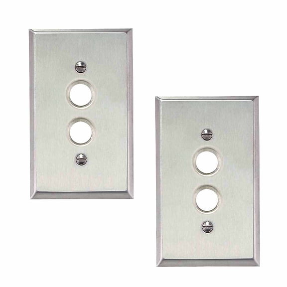 2 Switchplate Brushed Stainless Steel 1 Pushbutton | Renovator's Supply