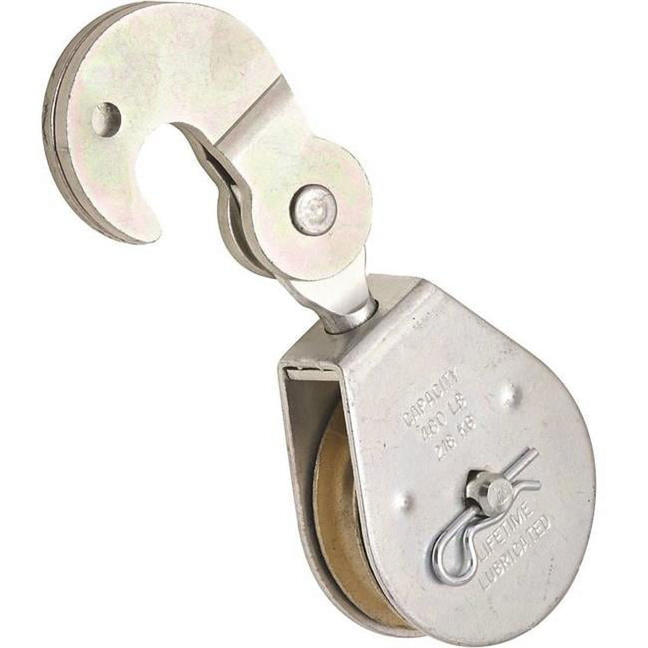 2" Swivel Hook Single Pulley Zinc Plated National Rope Pulleys 3215BC