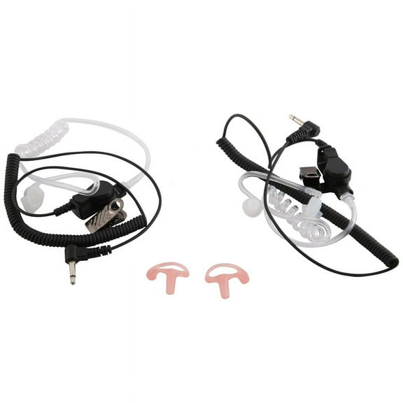2*TC-617-1N Listen Only earphone 1* left and right Medium Ear-molds-Black & white