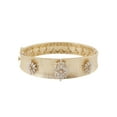 thumbnail image 1 of 2 TCW Solid 18 Kt Yellow Gold SI Clarity HI Color Diamond Marquise Flower Bangle/Bracelet, 1 of 3