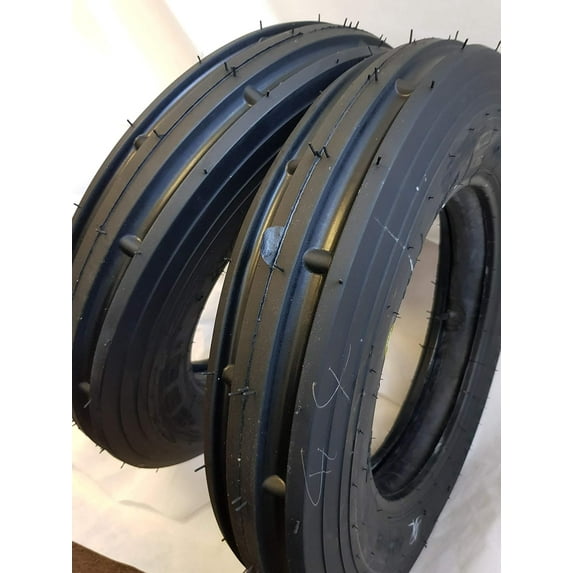 (2 TIRES & TUBES) NEW ROAD CREW 5.00-15 ST1 TRACTOR TIRES 3 RIB 6 PR