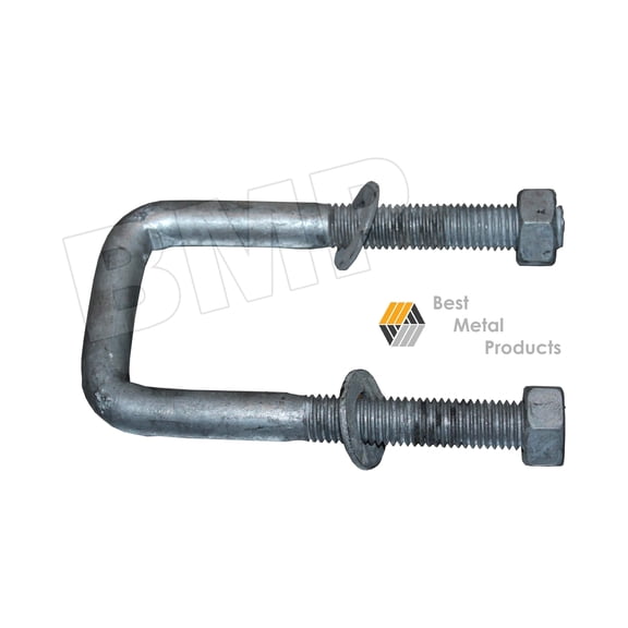 2 TRAILER STEEL U-BOLTS 2 1/16" SQUARE AXLE SPRING M14 U-BOLT 9/16" X 4 1000303