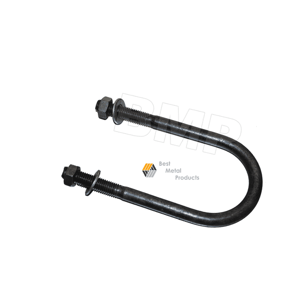 (2) TRAILER STEEL U-BOLTS 3" ROUND AXLE SPRING M 14 U-BOLT 9/16 X 7" 1000401