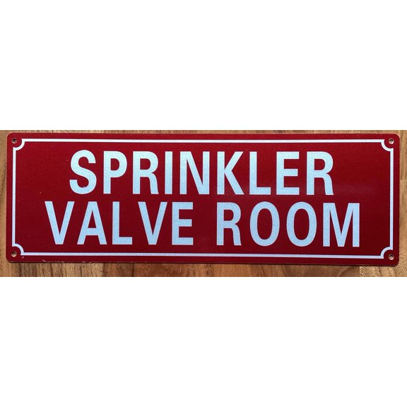 2 (TWO) PCS OF SPRINKLER CONTROL VALVE SIGN (RED BACKROUND,REFLECTIVE, ALUMINIUM-RUST FREE, SIZE 2X6 INCH)