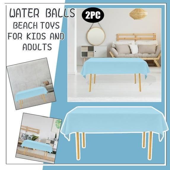 2 Tablecloths Plastic Tablecloths Disposable Table Covers 54 X 108 Inches Shower Cover Table Cloth