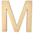 thumbnail image 1 of 2" Tall MDF Letter M | 1/8" Thick | Krafty Supply Letters | Arial | Wooden Letter, 1 of 4
