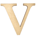 thumbnail image 1 of 2" Tall MDF Letter V | 1/8" Thick | Krafty Supply Letters | Times | Wooden Letter, 1 of 3