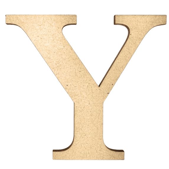 2" Tall MDF Letter Y | 1/4" Thick | Krafty Supply Letters | Times | Wooden Letter