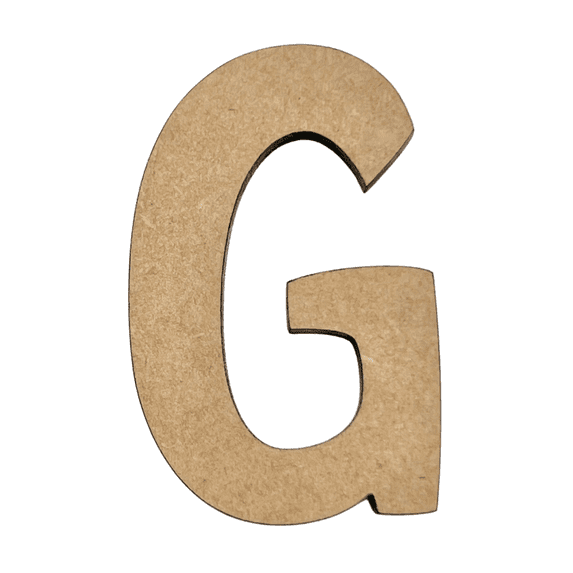 2" Tall MDF Wood Letter G | 1/8" Thick | Unfinished Craft Letters| American Font