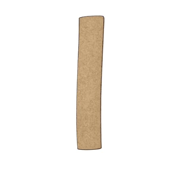 2" Tall MDF Wood Letter I | 1/8" Thick | Unfinished Craft Letters| American Font