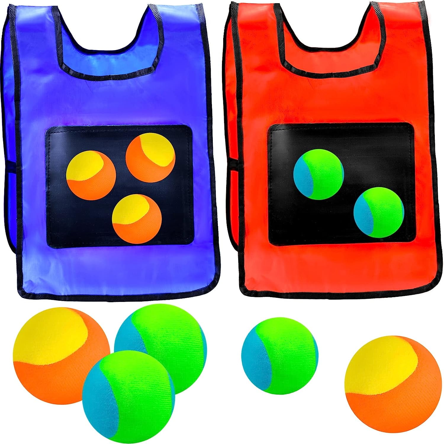 2 Target Vests With 10 Cotton Balls Throwing Target Game Dodgeball Game Vests Sticky Vests For