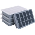 thumbnail image 1 of 2 Tbsp Silicone Freezer Molds - Perfect for Storing Garlic, Herbs, Ginger, Pesto, Tomato Paste, Lemon Juice, Purees and More - Silicone Food Freezer Tray(Blue 4 Pack), 1 of 7
