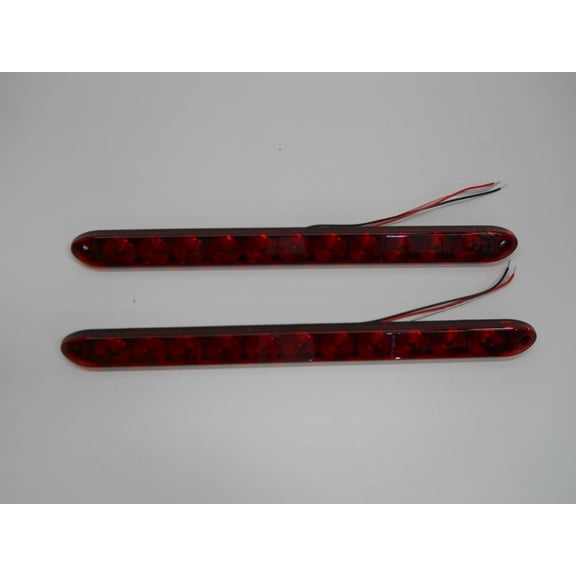 (2) 15" Red LED Turn Brake Marker Light Bar Truck Trailer RV Camper