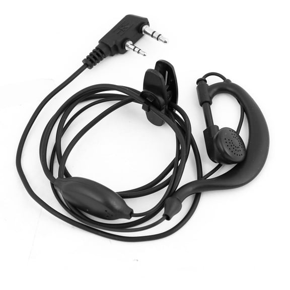 Unique Bargains 2 Terminal Single Wire Earphone PTT Headset Black for Motorola Radios