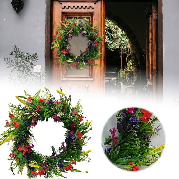 2 Texas Front Door with Realistic Dried Botanicals and Preserved Ranunculus Greenery for Seasonal Charm