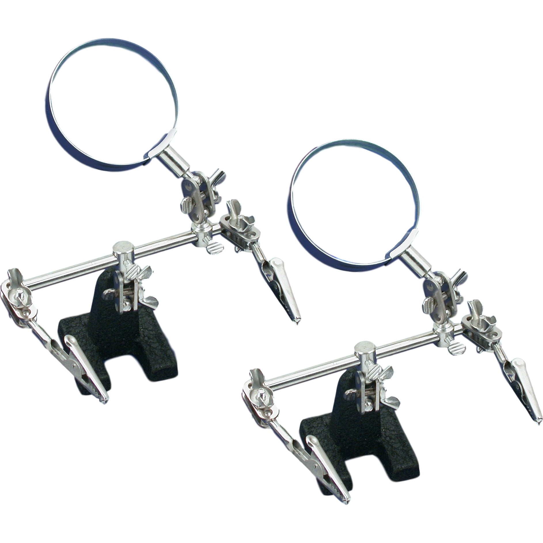 2 "Third-Hand" Soldering Iron Tools w/Magnifier Loupes