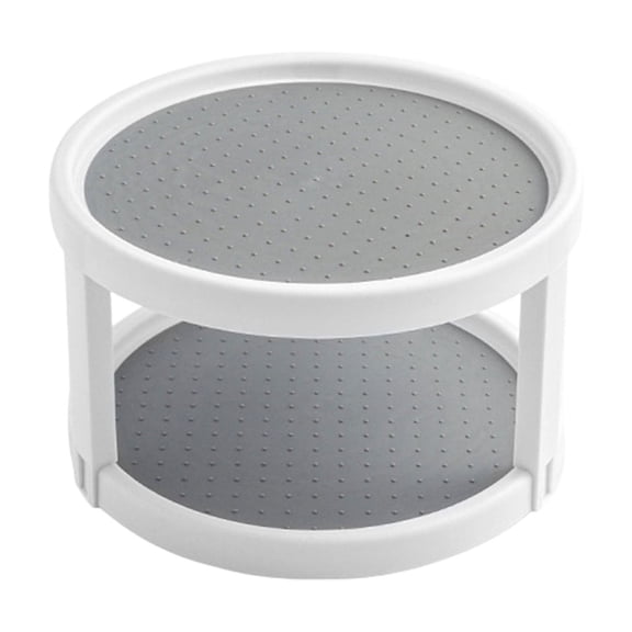 2 Tier 10" Turntable Lazy Susan Spice Organizer,Rotating Seasoning Rack Spinner for Pantry Cabinet Kitchen Countertop, Table Top Organizing,Multiuse Two Tier Rotating Organization Rack