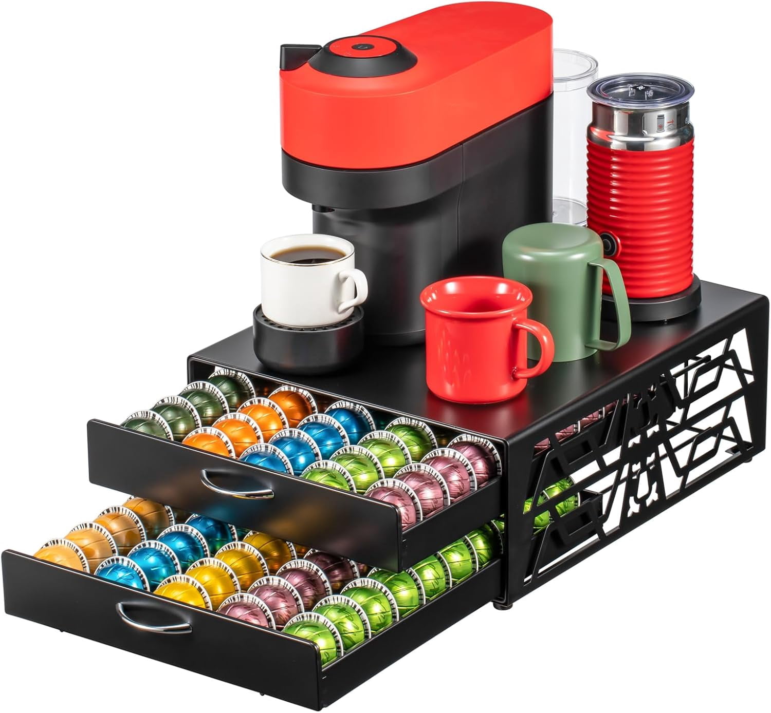 Rice Rat Nespresso Vertuo Pod Holder - 3-Tier Storage Organizer For 90 Coffee Capsules