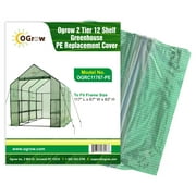 2 Tier 12 Shelf Greenhouse PE Replacement Cover - To Fit Frame Size 117" L x 67" W x 83" H