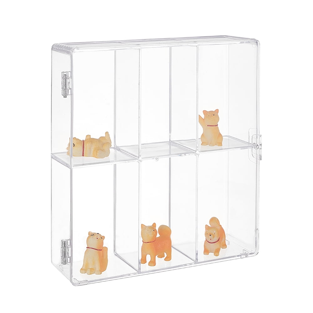 2-Tier 6 Grids Transparent Plastic Action Figures Display cases ...