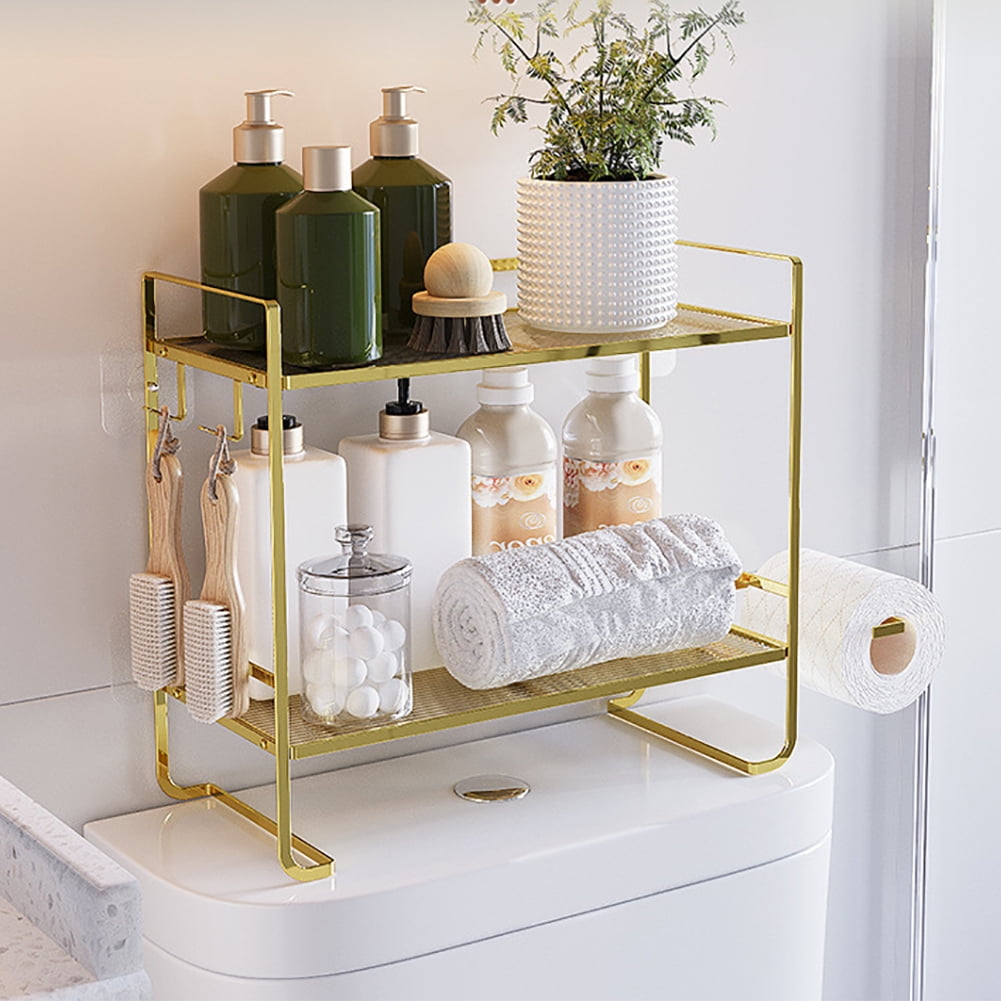 2 Tier Above Toilet Organizers, Large Capacity Over The Toilet Storage ...