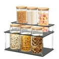 thumbnail image 1 of 2 Tier Acrylic Coffee Syrup Organizer Rack with 6 Bottle Capacity Stable Syrup Bottle Holder Stand for Coffee Bar Kitchen Countertop, 1 of 11