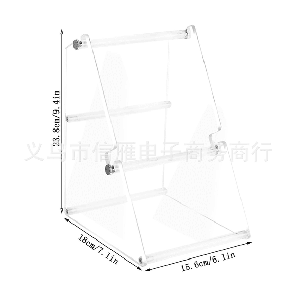 2 Tier Acrylic Label Holder, Thermal Printer Label Roll Holder, External Label Paper Stand, Fits Roll/Fan-Fold Labels for Barcode/Electronic/Express