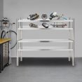2 Tier Adjustable Shelf Storage, Stainless Steel Heavy Duty Shelving