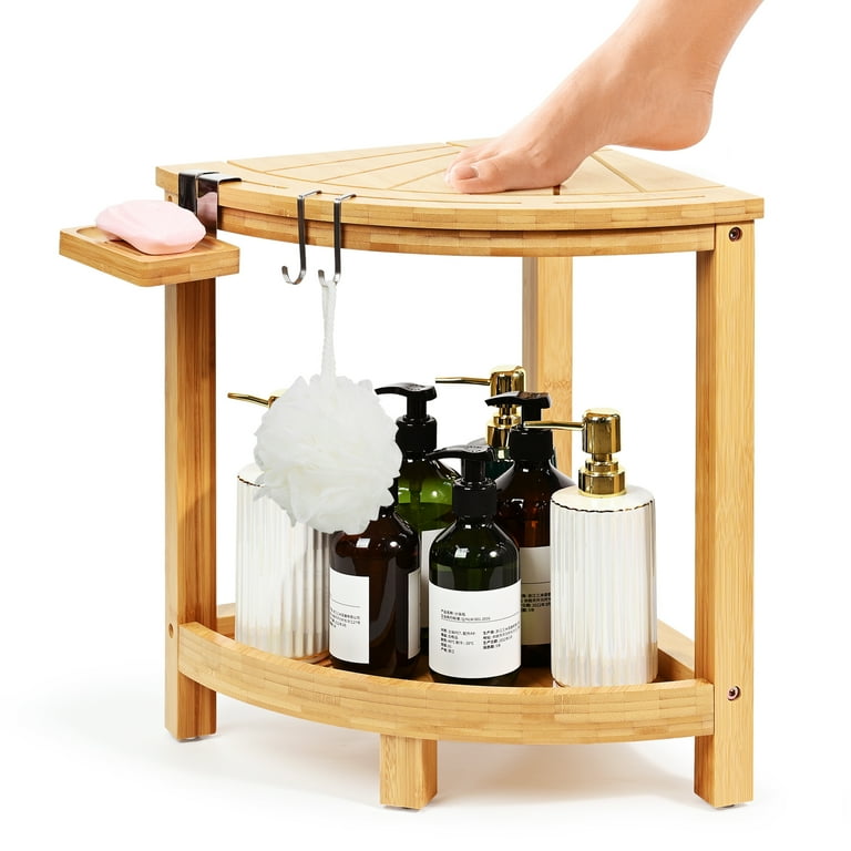 Bamboo corner shower stool new arrivals