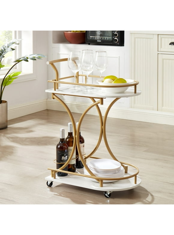 Gold Bar Carts in Bar Carts