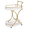 thumbnail image 1 of 2-Tier Bar Cart With 3 Wine Rack Protective Railings Gold Wine Cart Storage Shelving For Home Dining Room Living Room Kitchen, 1 of 6