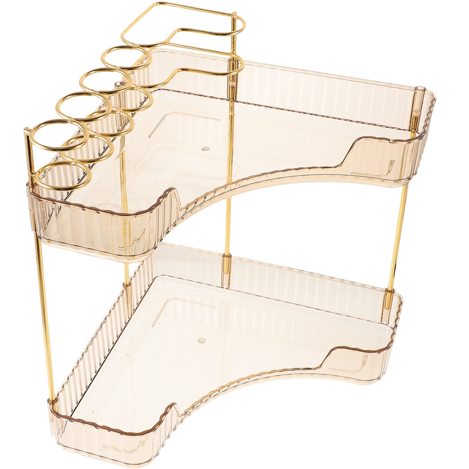 FENGGUIQU Simple Design Golden Metal Bathroom Corner Shelf Organizer for Cosmetics - Walmart.com