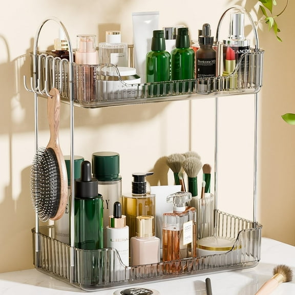 2 Tier Bathroom Counter Organizer,Cosmetic Skincare Organizer