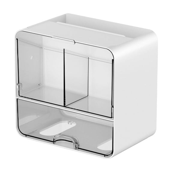2 Tier Bathroom Organizer Countertop Large Makeup Organizer with Compartment 6.77x4.25x6.41In Multi Drawer Storage Organizer for Vanity