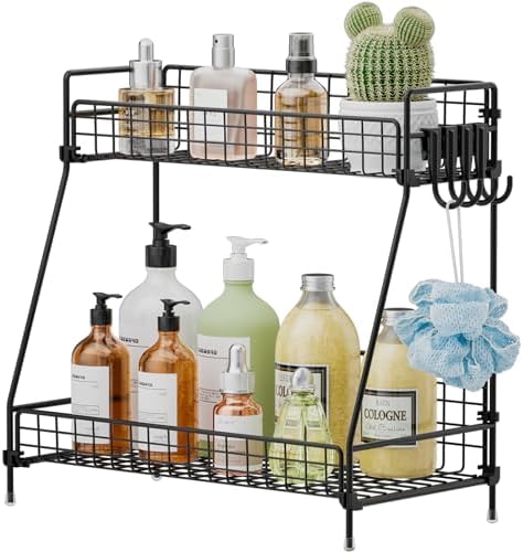 2-Tier Bathroom Organizer Countertop, Metal Wire Mesh Bathroom Counter ...