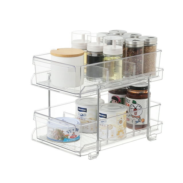2 Tier Bathroom Sink Organizer, Bathroom Vanity Counter Organizing Tray
