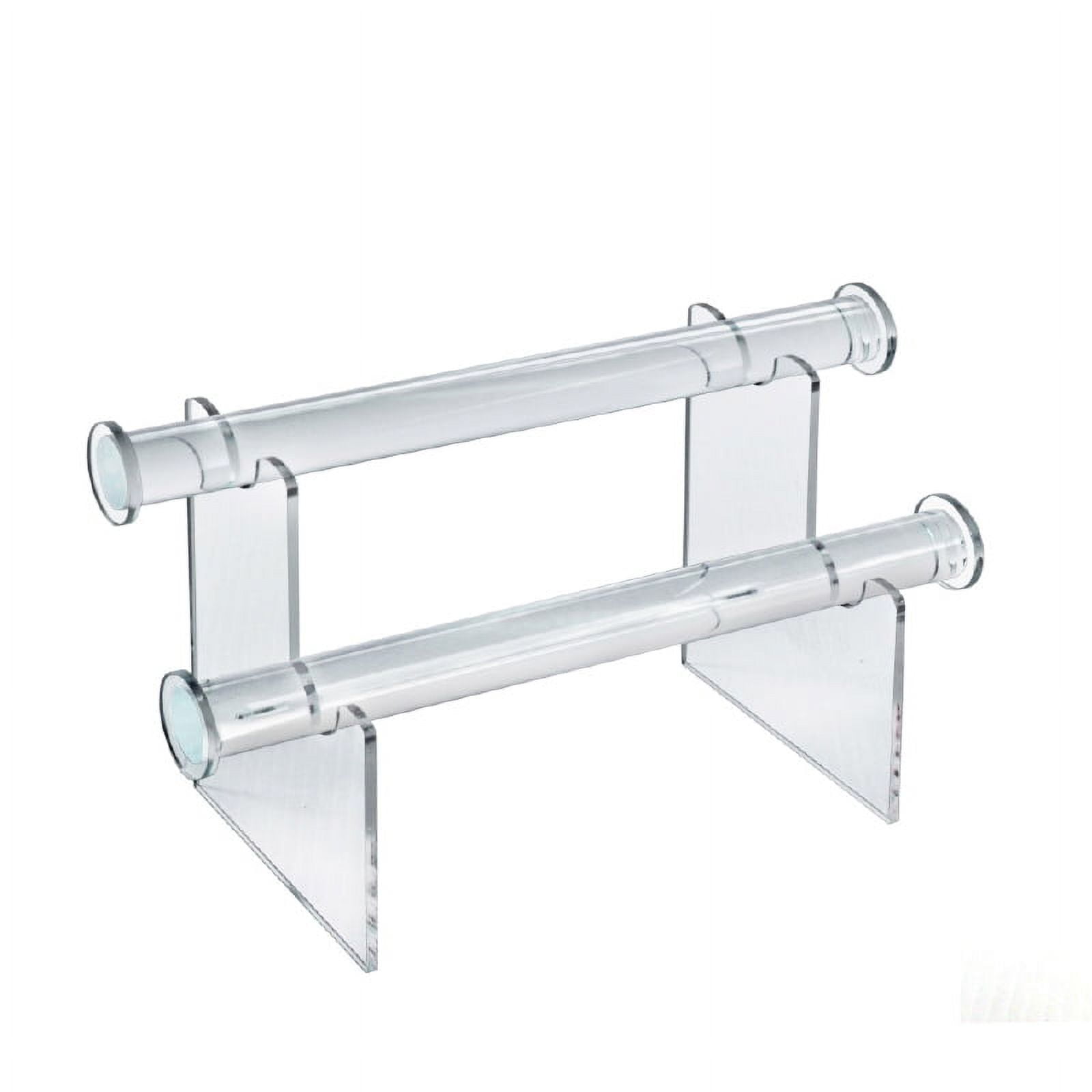 Clear Acrylic 2-Tier Countertop Jewelry Display Rack