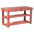 thumbnail image 1 of Household Essentials 2-Tier Cedar Shoe Rack and Seat Bench, 1 of 3