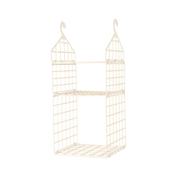2 Tier Closet Hanging Organizer and Storage Separable Hanging Closet Shelves,Heavy-Duty Garment Rack,Space-Saving Locker Shelf,Plastic Storage Basket Bins for Clothing Sweaters Socks Dolls Handbags