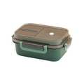 thumbnail image 1 of 2-Tier Compartment Lunch Box for Meal Prep, Leakproof & Microwaveable Sealed Container, Ideal for Portion Control at Work or Green, 1 of 2