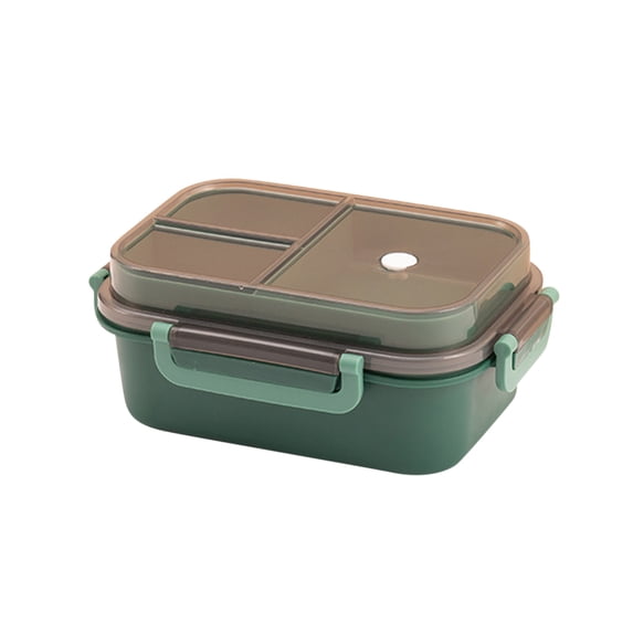 2-Tier Compartment Lunch Box for Meal Prep, Leakproof & Microwaveable Sealed Container, Ideal for Portion Control at Work or Green