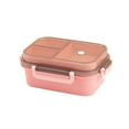 thumbnail image 1 of 2-Tier Compartment Lunch Box for Meal Prep, Leakproof & Microwaveable Sealed Container, Ideal for Portion Control at Work or Pink, 1 of 2