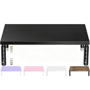 2-Tier Computer Monitor Stand Riser, Desk Organizer for Monitor, Printer & Laptop Stand, Desktop Workspace Organizers for Office Supplies(Black)