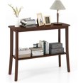 2Tier Console Table for Entryway Sofa Side Table with Open Shelf
