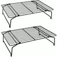 thumbnail image 1 of 2 Tier Cooling Rack Stackable Baking Rack with Legs High Carbon Steel Black Coated Nonstick Rack for Roasting Cooling Grilling,15"x10", 1 of 8